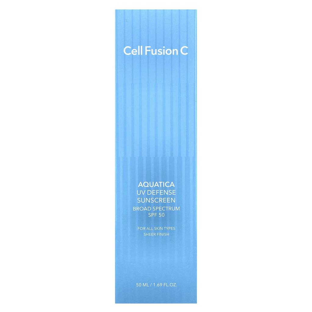 Cell Fusion C Aquatica UV Defense Sunscreen, All Skin Types, SPF 50, 50 Ml (1.69 Fl Oz)