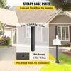 Mailbox Post, 43\" High Mailbox Stand, Black Powder-Coated Mail Box Post Kit, Q235 Steel Post Stand Surface Mount Post for Sidewalk and Street