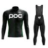 RCC POC  Cycling Team Men's Cycling Jersey Long Sleeve Set MTB Bike Clothing Tenue Velo Homme Bicycle Wear