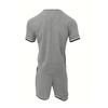 New Summer Men's Minimalist Striped Printed Comfortable and Breathable Round Neck T-shirt Shorts Set for Outdoor Casual Wear