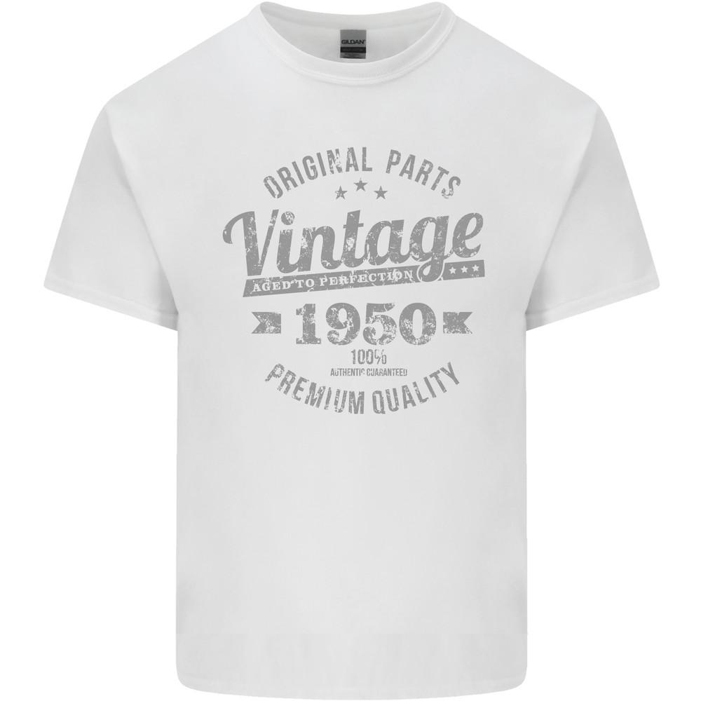 Vintage Year 75th Birthday 1950 Mens Light Cotton T-Shirt White Unisex T-Shirt XXXXL