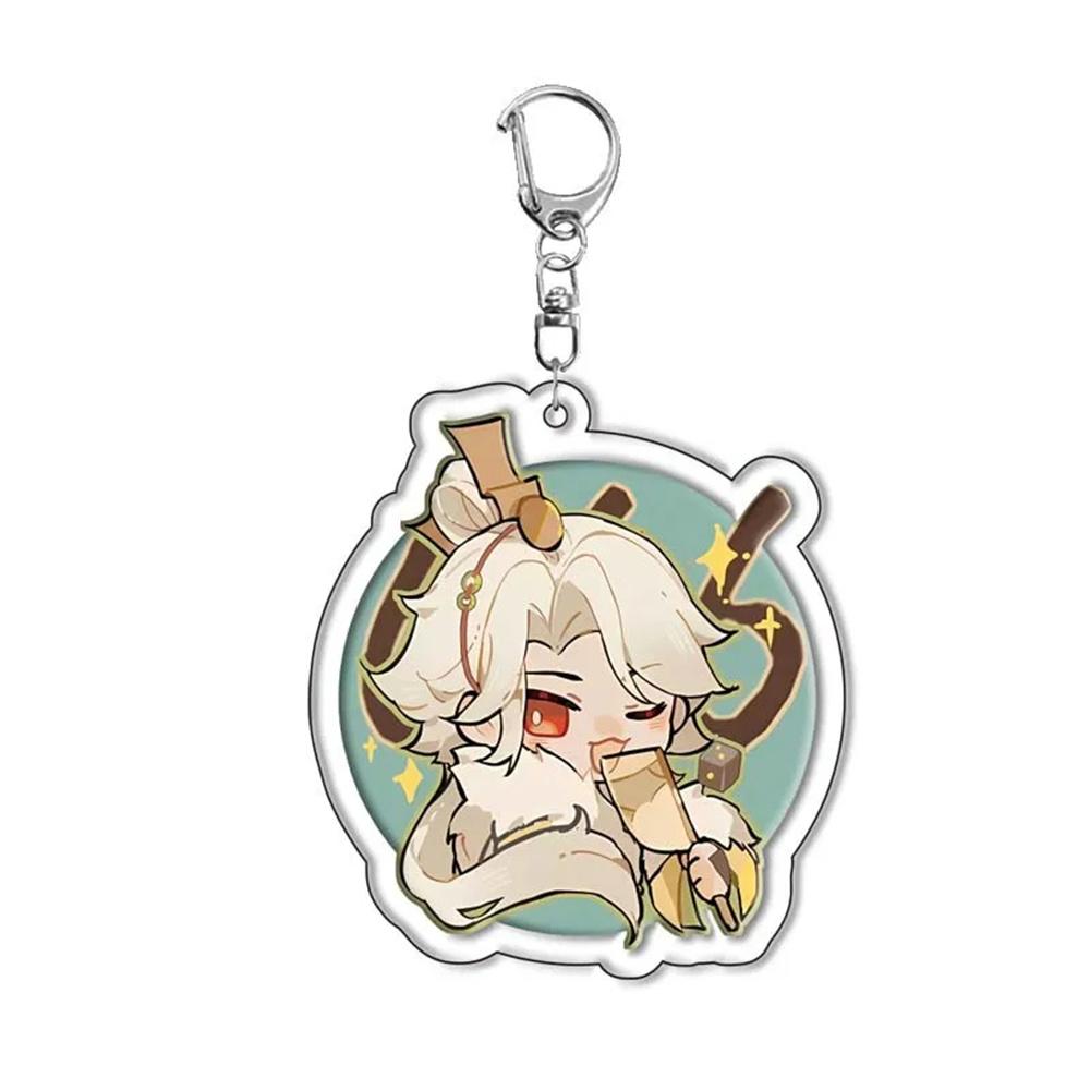 6CM Key Ring Figure Game Ashes Of The Kingdom Anime Acrylic KeyChain With Lu Su Liu Bian Sun Ce Desktop Display Decoration Gift