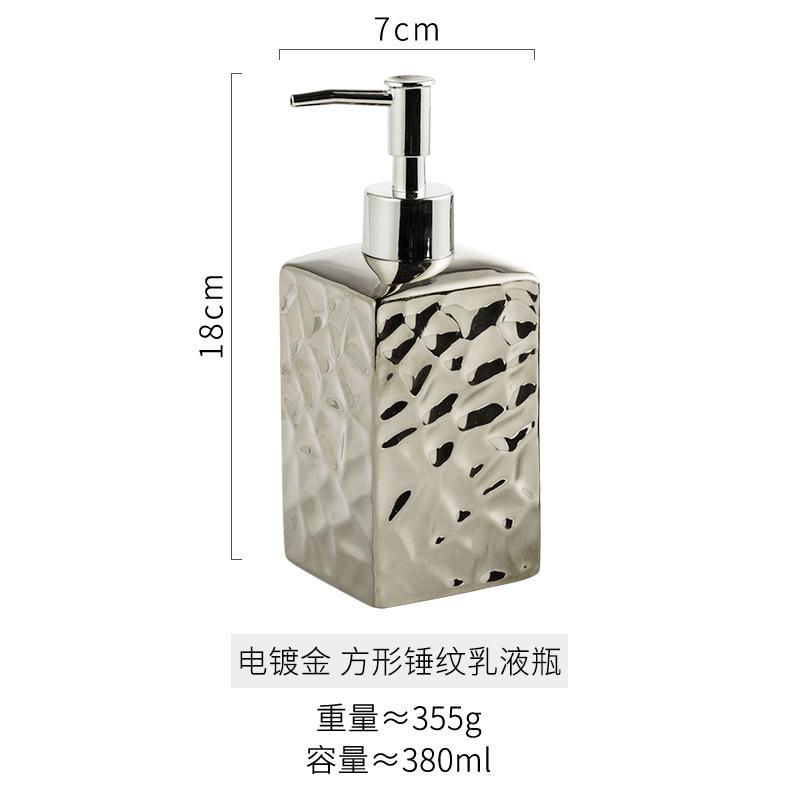 

Ceramic electroplating distribution bottle hotel club press bottle shampoo and shower gel shampoo dispenser soap dispenser