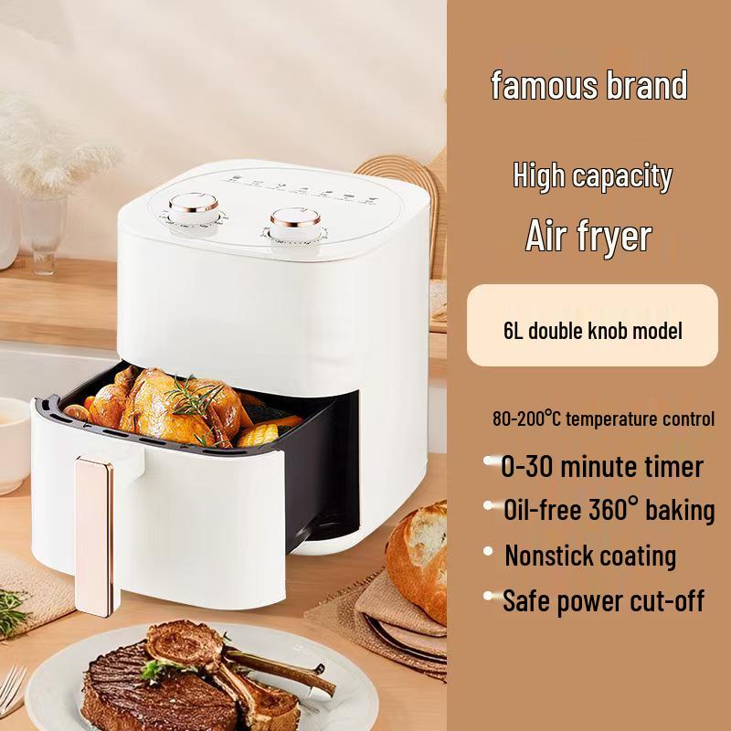 Camel 4L Air Fryer, Electric Fryer with Light Oil, Dark Green, Air Circulation Heating, Electric Oven, French Fry Maker