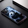 Cartoon Anime Panda Cute For Apple iPhone 17 16 16E 15 14 13 12 11 Pro Max Plus Black Soft Silicone Phone Case