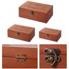 Retro Wooden Treasure Chest with Lock Storage Solution for Letters Keepsakes Jewelry and Small Valuables at Home