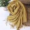 100% Linen Stripe Men/Women Winter Scarf  High Quality Hijab Fashion Foulard Shawls Scarves 60x180cm