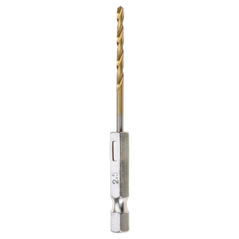 

M35 Hex Shank Auger Drill Bit Twist Drill Titanium Coated for Woodworking Metalworking and Electronics Repair 1.5mm-10mm