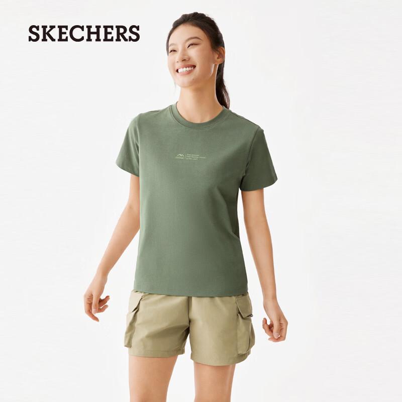 

Skechers Women s Quick-Dry Knit Short Sleeve T-Shirt P226W065 XL 100