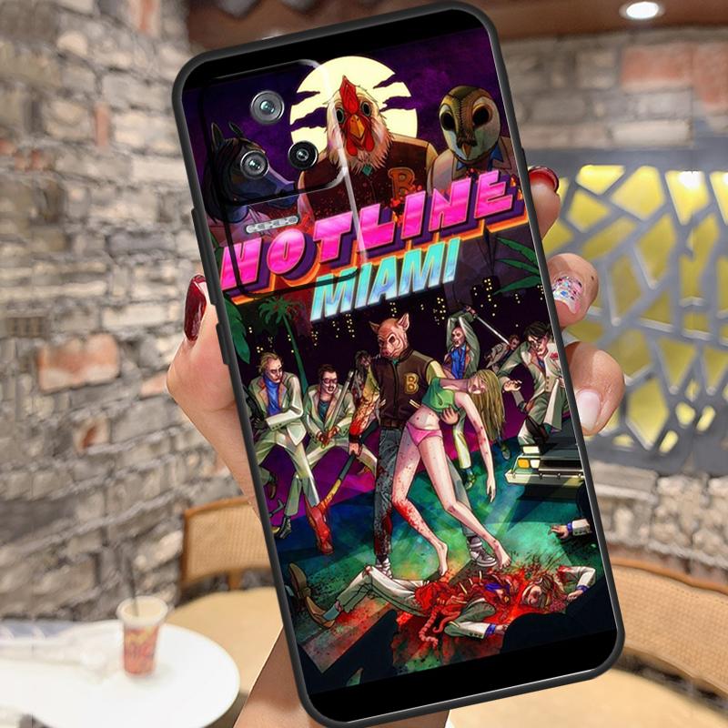 Game Hotline Miami Case For Xiaomi 15 Ultra 13 14 11T 12T 13T 14T Pro POCO X7 X3 X5 X6 Pro M6 F5 F6 Pro Cover