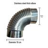 Extra Thick Stainless Steel Universal Chimney Elbow Pipe for Heating and Exhaust