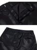 UNBDNS High-Waisted Leather Mini Skirt: Women's 2026 A/W Slim Anti-Exposure A-Line Design