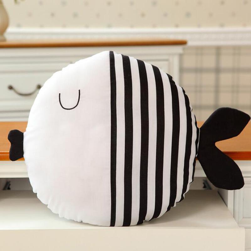 

Милая полосатая подушка в виде маленькой рыбки с волнистой точкой, детская подушка для комфорта с куклой для сна, плюшевая подушка в виде рыбки, детская кукла в подарок 40cm