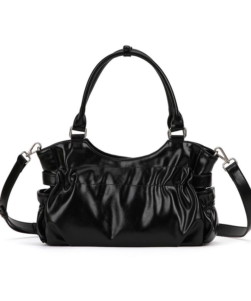 Vanwalk Twinkle Leather Tote Bag [Black]