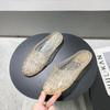 Summer High Quality New Women's Casual Crystal Slippers 2024 Women's Luxury Home Comfortable Slippers