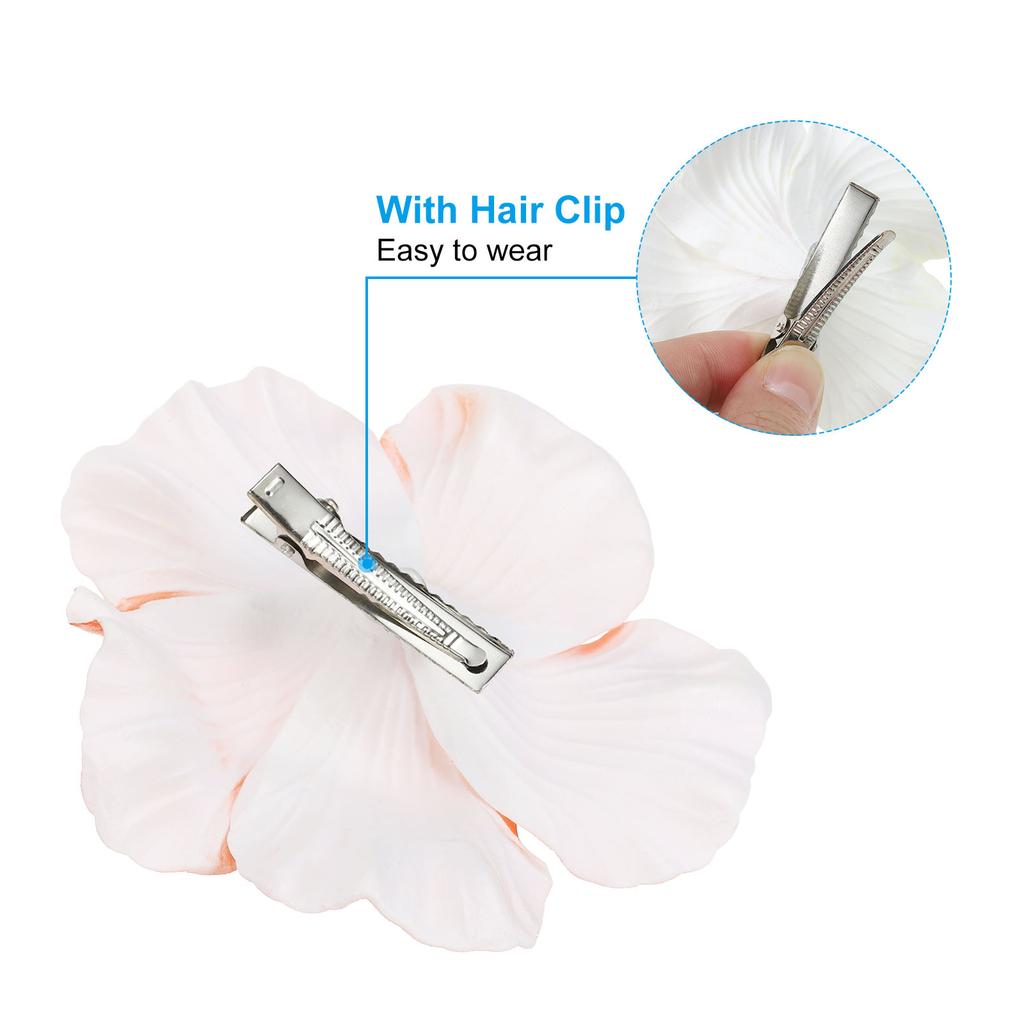 Balení 10 kusů havajských ibiškových květů umělé květiny sponka do vlasů DIY pěnový ibiškový květ pro stolní dekoraci párty výslužky