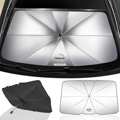 Car Sunshade Umbrella Front Windshield Sunshade Umbrella For Nissan X-trail Qashqai Note Juke Sentra Patrol Almera Navara Leaf