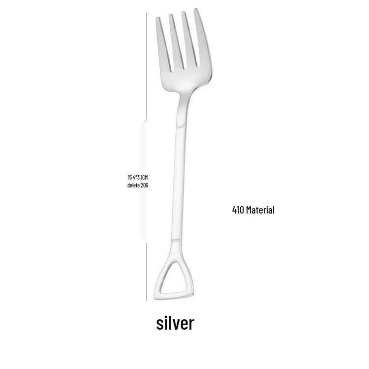 304 Stainless Steel Shovel and Rake Dessert Spoon Set for Kids