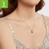 Metal Water Drop Pendant Simple Fashion Ins French Cold Wind Geometric 925 Sterling Silver Necklace