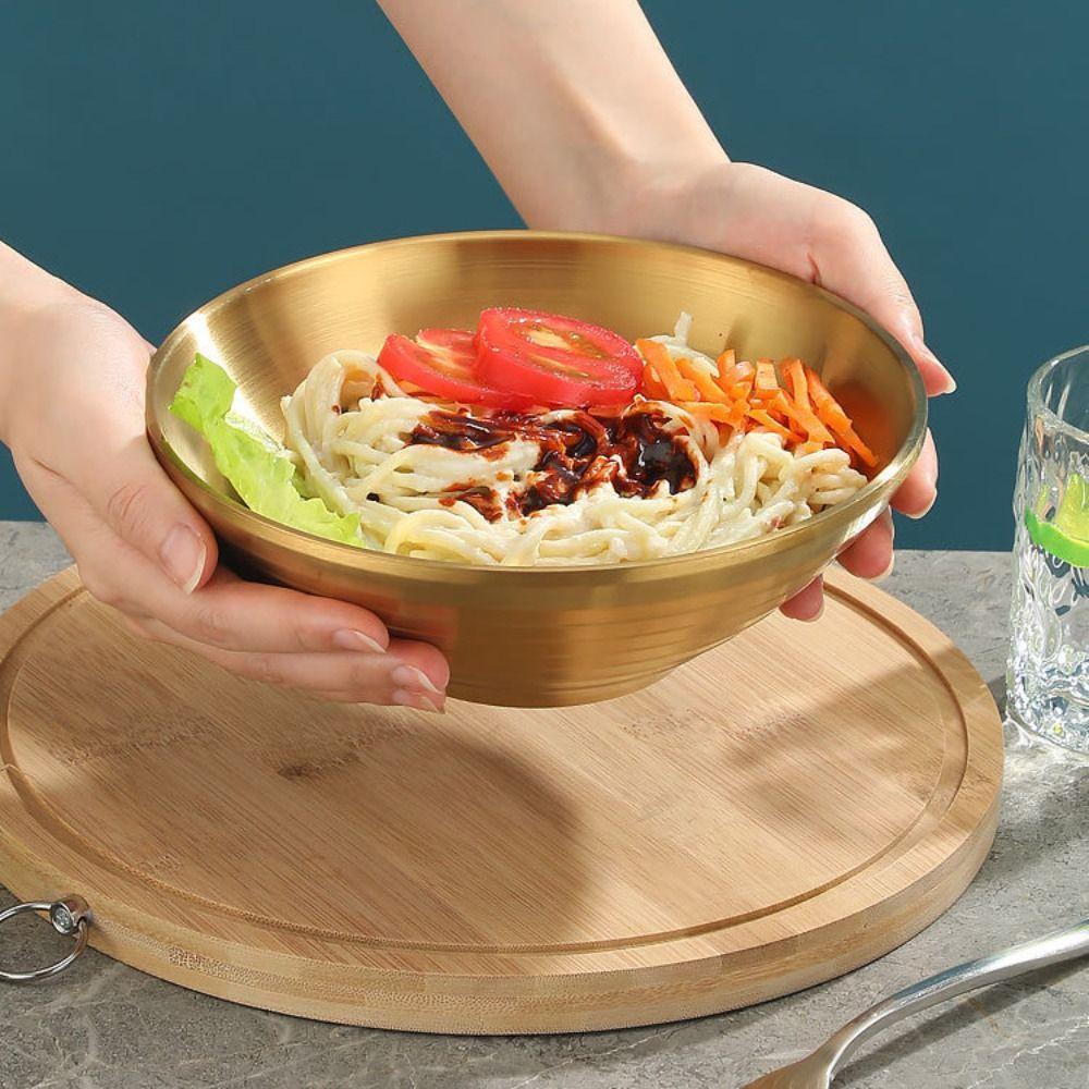 Heat Insulated Ramen Bowl Anti Fall Instant Noodles Bowl Smooth Double Layer Rice Bowl  Restaurant