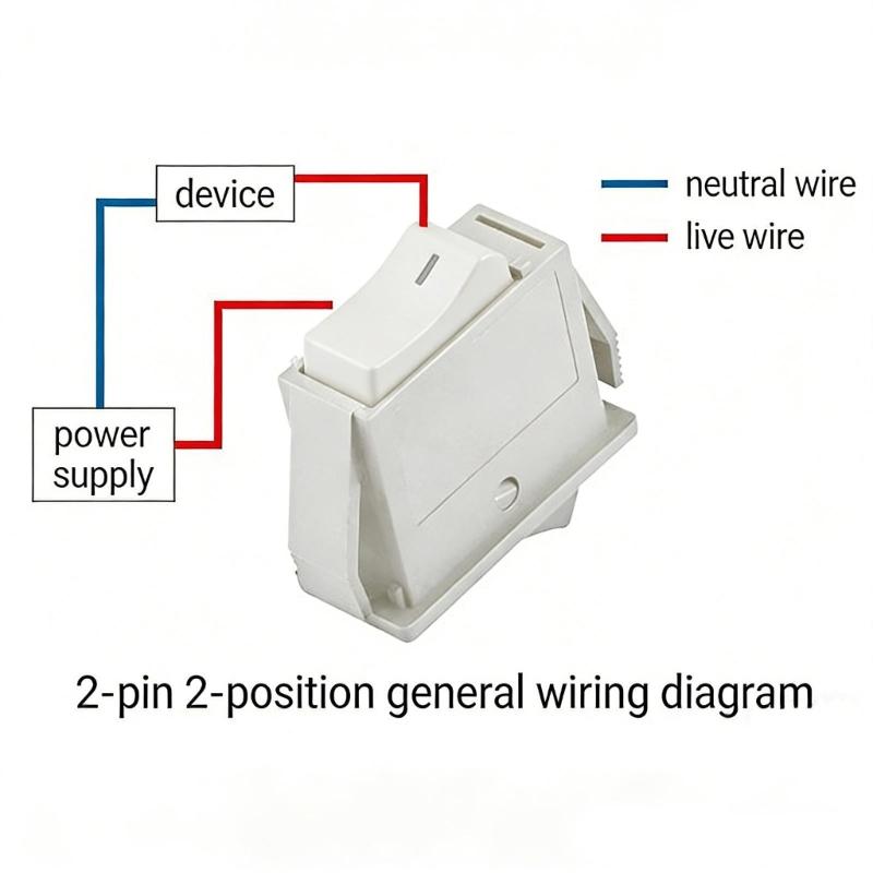 16A 250V Rocker Switches With Red Light Indicators LED Toggles Rocker Switches for Home Appliances And Fitness Equipment