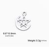 Teamer 5pcs Mini Breloque Cœur Breloques en Acier Inoxydable pour Fabrication de Bijoux Signe de la Paix Ruban Rouge Pendentif Bracelets Accessoires DIY