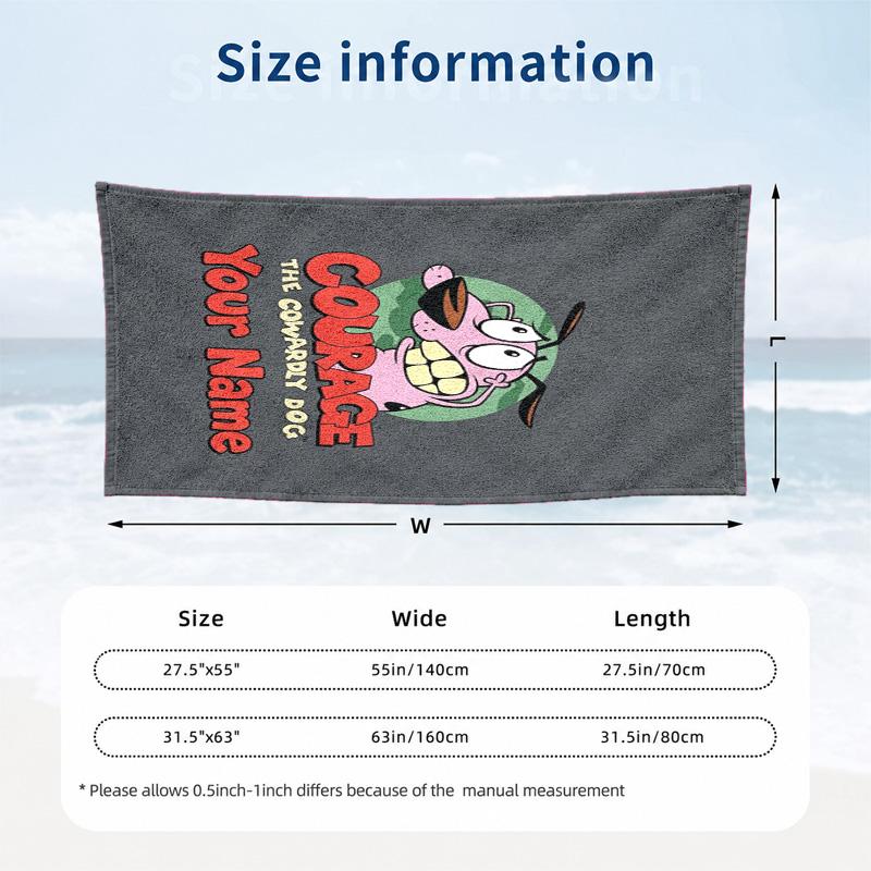Brave Dog Custom Name Beach towels also serve as bath towels summer essential a musthave for the outdoors the beach and the pool