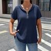 PEYWOW Women's Fashion Casual Summer Spring V-Neck Short Sleeve  Blouses & Shirts