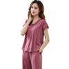 Modal pajamas women's summer thin short-sleeved trousers summer large size can be worn outside loungewear women's two-piece suit