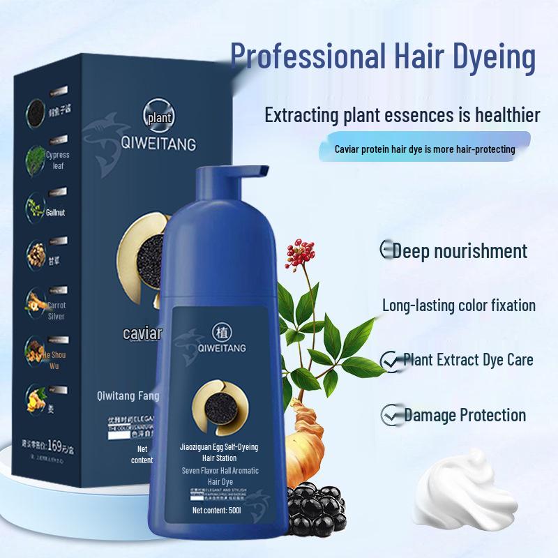 Havyar Proteini Bitkisel Saç Boyası Kremi - Zarar Vermeyen, Ağartıcı İçermeyen, Evde Kendin Yap - Seven Flavor Hall