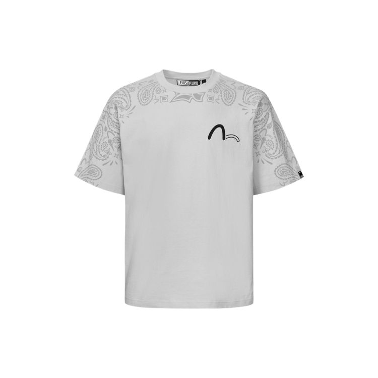 Evisu Cashew Flower Pattern Printed Oversized T-Shirt Men tops 2ESGNM4TS5093LFCT