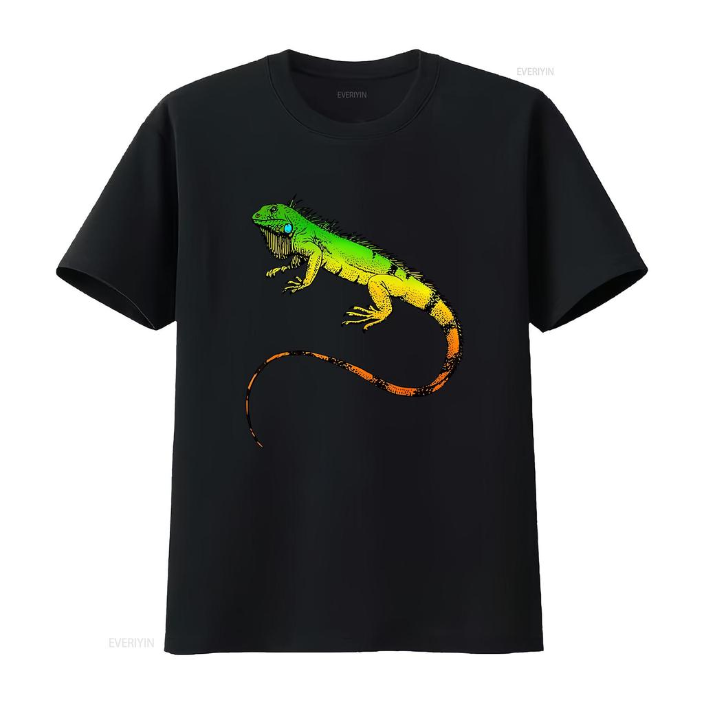 Iguana Lizard T Shirt Beautiful vintage Washed Breathable streetwear graphic Stylish Comfortable designer clothes Unisex