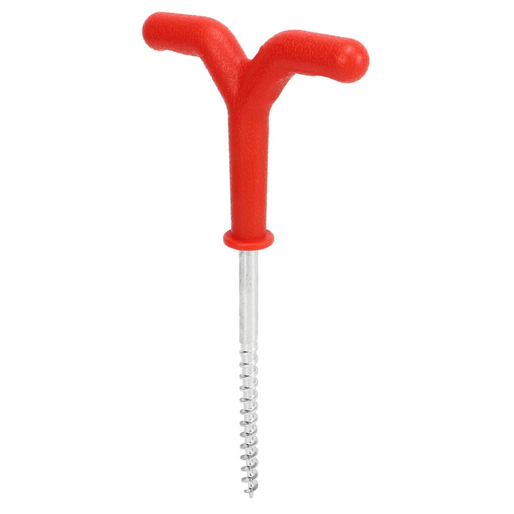Ice Peg Drill Threaded Stainless Steel Multi Functional Ice Fishing Stake Nail Auger for Tent Shelter