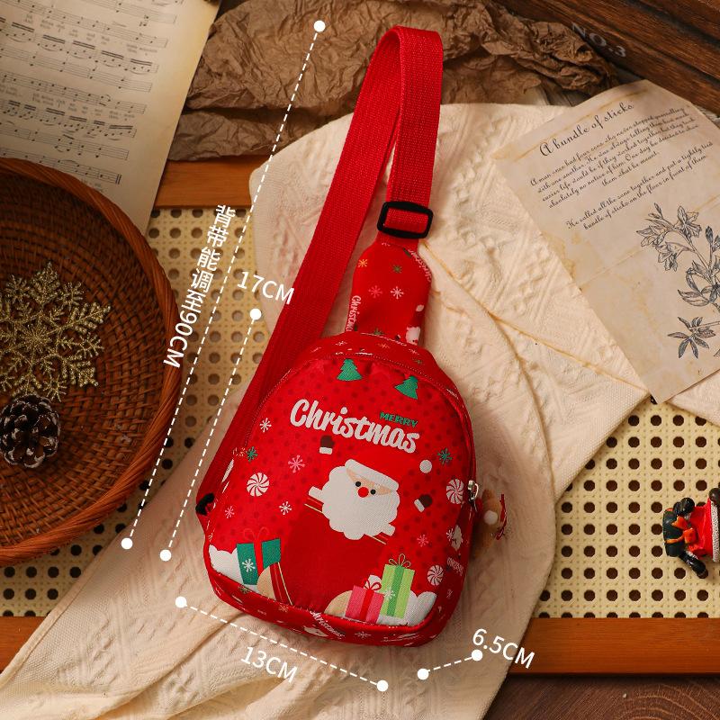 

2025 New Christmas Gift Santa Claus Small Gift Package Christmas Eve Apple Gift Box Children s Backpack красный