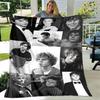 3D Evan Peters pattern printed blanket fashion keeps warm beautiful blankets soft and comfortable blanket birthday gifts