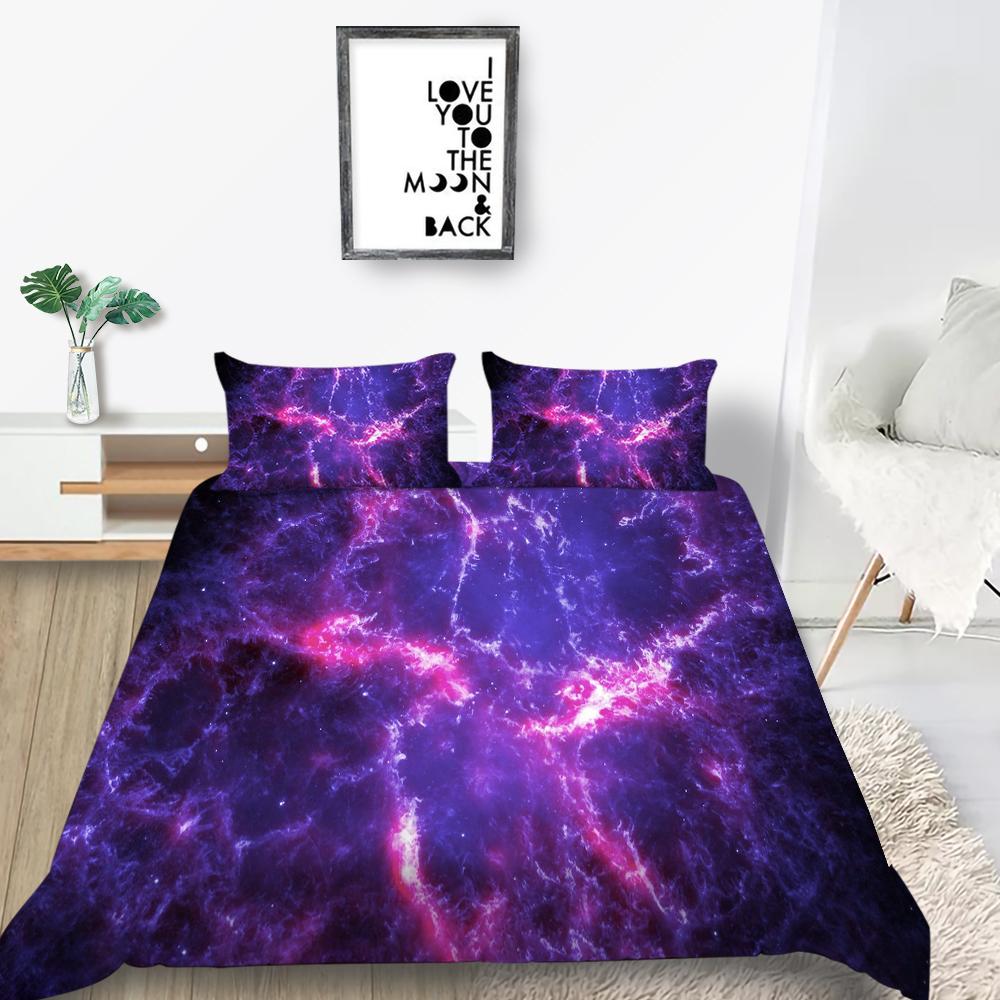 Domácí sada povlečení Cosmic Star Pattern Povlak na polštář Povlak na polštář Povlečení Set AU/EU/US v plné velikosti Domácí dekorace