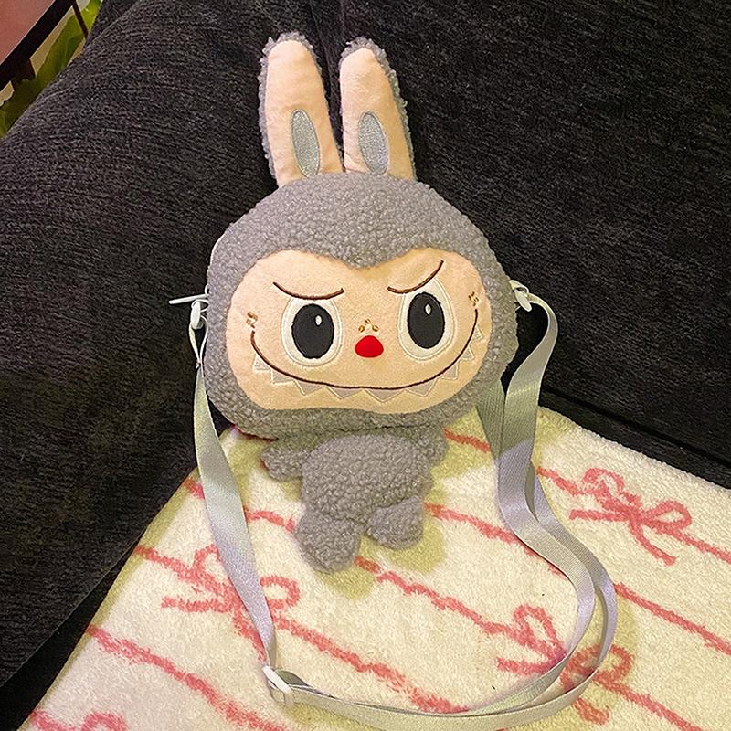 Kawaii Labubus Geantă Crossbody Geantă de Umăr Drăguță Pluș Desene Animate Minunați Monștri Iepure Genți de Telefon Student Genți Crossbody Pluș
