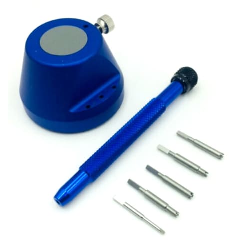 Richard Mille Steel Watch Screwdriver Kit with Different Tips for Watch Repair.