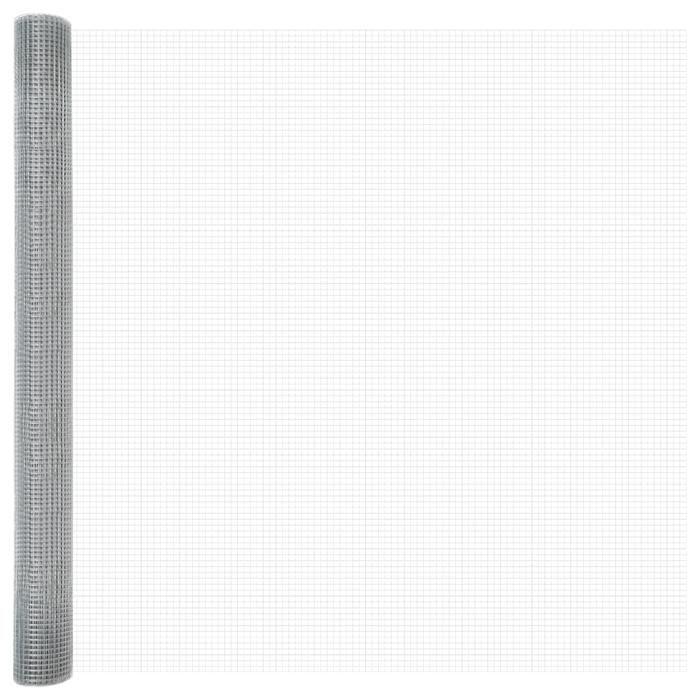 VidaXL Welded Wire Fence 1.5x50 M Galvanized Steel 42004976
