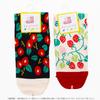 Kyosuke Crew Smooth Sizes Set of 2 Pairs Socks, Socks, Camellia/Strawberry, Black, Pink, 23-25cm,