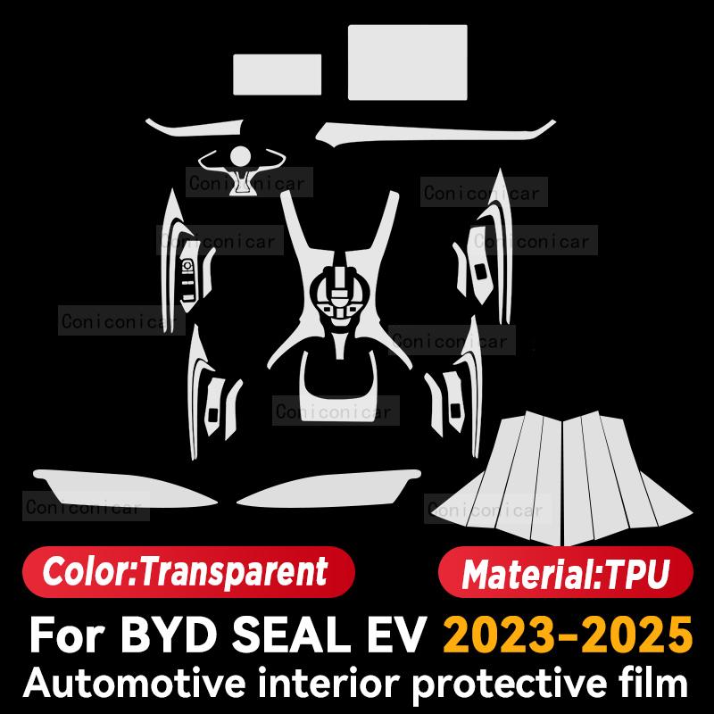 For BYD SEAL EV Electric 2025 Car Interior Center Console Screen Protective Film Anti-scratch Repair Sticker Accessories