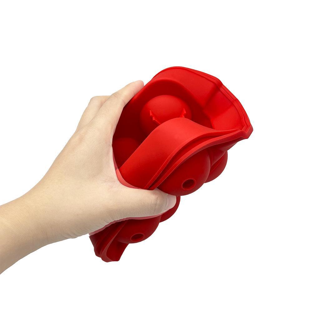 6-Hole Silicone Ice Ball Mold - Food Grade Round Ice Cube Maker for Cocktails & Whiskey