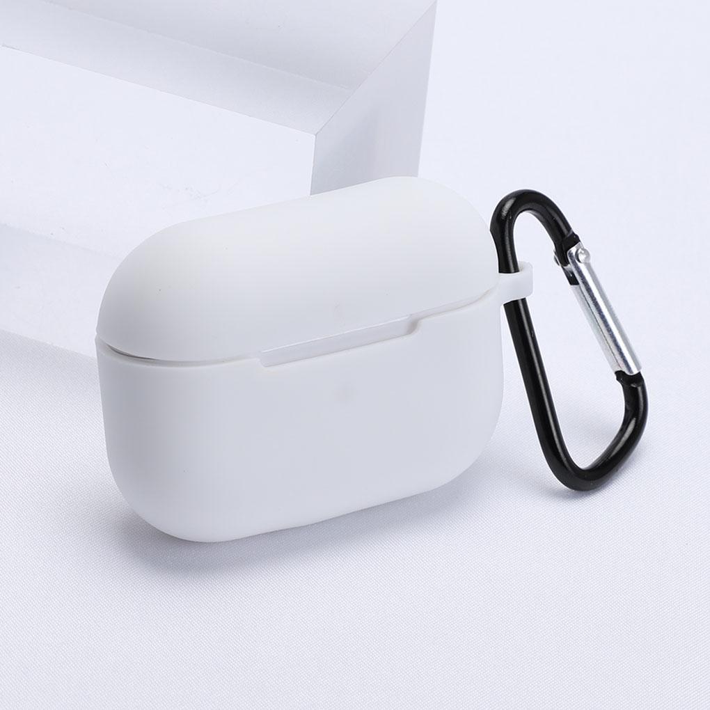 Étui en silicone pour casque d'écoute Autocollant anti-poussière Étui portable pour écouteurs avec mousqueton Remplacement pour