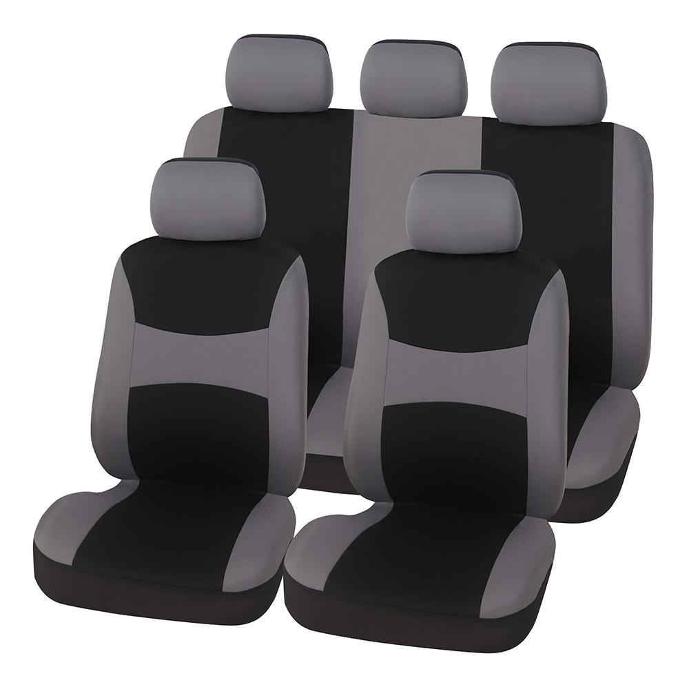 Set Completo in Poliestere Coprisedili Auto 5 Posti Taglia Universale per il 90% delle Auto