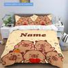 ChristmasCustomization Capybara Duvet Cover Set Bedding Universal Cute Printed Cartoon Quilt Cover Comforter Sets Home