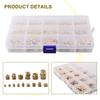 300pcs Threaded Inserts M2 M2.5 M3 M4 M5 M6 1/4-20 Insert Nuts Brass Threaded Bushing