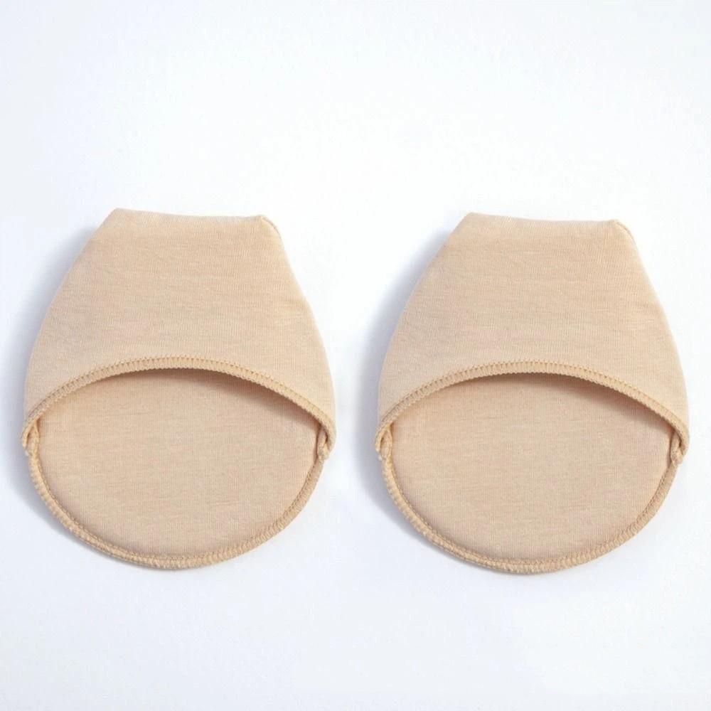 Elastic Half Feet Socks Silicon Cotton Hosiery Sock Slippers Toe Socks  Women телесный