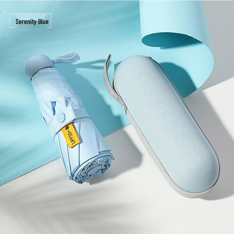 50% Reducere Umbrelă Mini Ultralight de Soare pentru Femei - Compactă, Portabilă, Design Capsulă Pliabilă