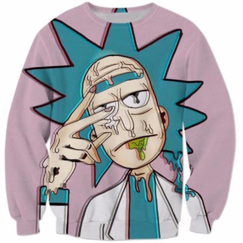 And Womensmens Rick Morty Funny 3d Print Casual Sweatshirt Hoodies Top Pullover