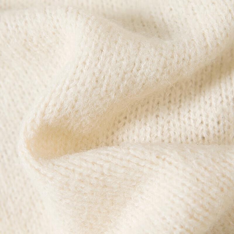 Women's Wool Blend Little Bear Color-block Sweater